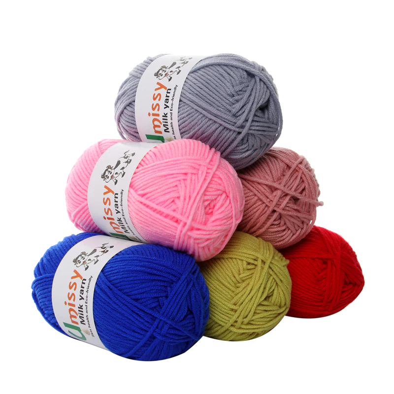 1pc Crochet Yarn Milk Cotton Knitting Yarn Soft Warm Baby Yarn for Hand Knitting Supplies 50g/pc 1