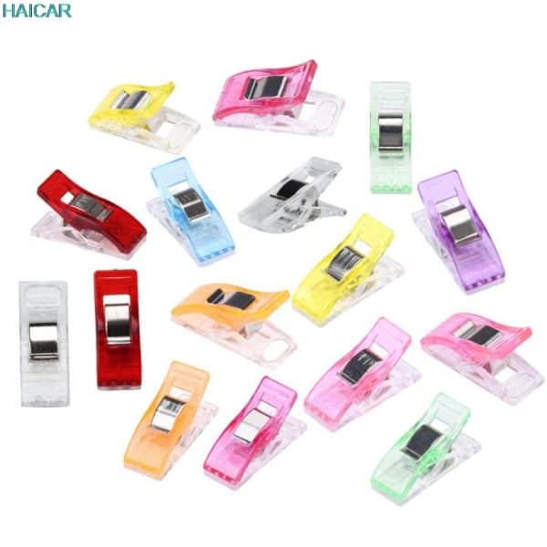 50 PCS Colorful Plastic Clips - Clear Sewing & Quilting