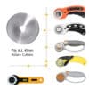 6pcs 45mm Rotary Cutter Blades Backup Refill Blade Leather Vinyl Cutting Tool DIY Sewing Quilting Cutter Fit Olfa Fiskars Cutter 5