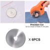 6pcs 45mm Rotary Cutter Blades Backup Refill Blade Leather Vinyl Cutting Tool DIY Sewing Quilting Cutter Fit Olfa Fiskars Cutter 3