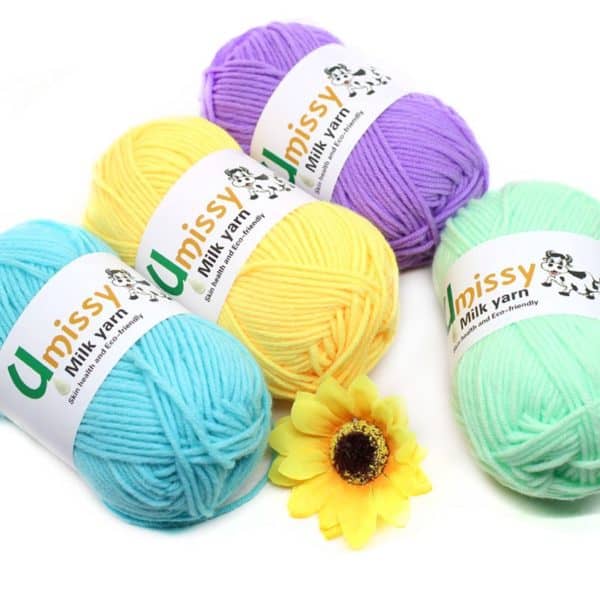 1pc Crochet Yarn Milk Cotton Knitting Yarn Soft Warm Baby Yarn for Hand Knitting Supplies 50g/pc 4