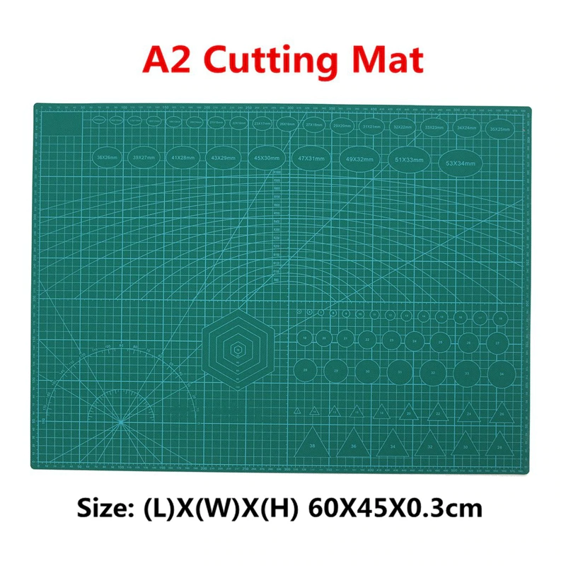 A2 PVC Non Slip Pad Double Printed Self Healing Cutting Mat Craft Quilting Scrapbooking Board Patchwork Fabric Paper Craft Tools