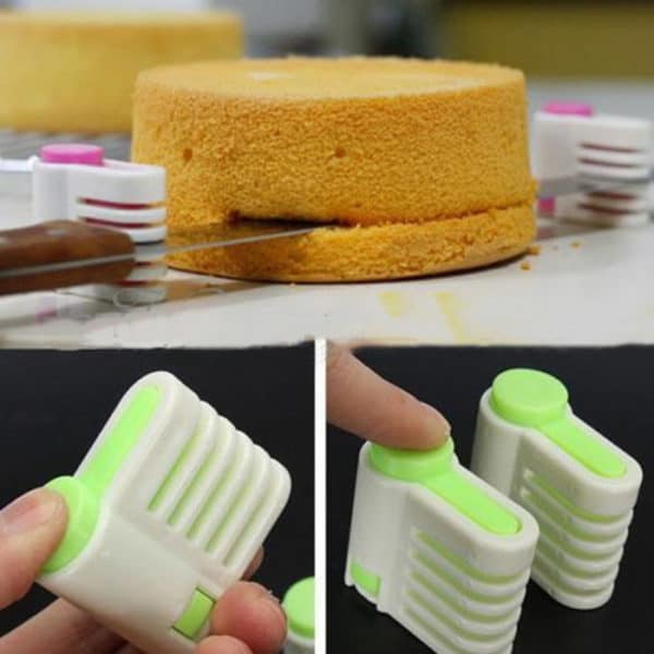 2 Pcs 5 Layers DIY Cake Bread Cutter Leveler Slicer Set Cutting Fixator Tools cake decorating tools For Kitchen