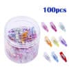 Multipurpose Sewing Clips with Tin Box Package, Assorted Colors, Pack of 100 (ALI)