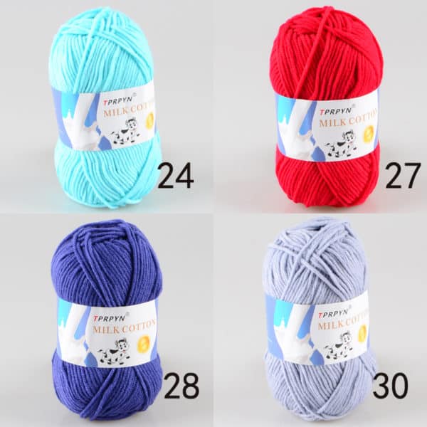 TPRPYN 1Pc=50g Crochet Yarn Milk Cotton Knitting Yarn Soft Warm Baby Yarn for Hand Knitting Supplies 5
