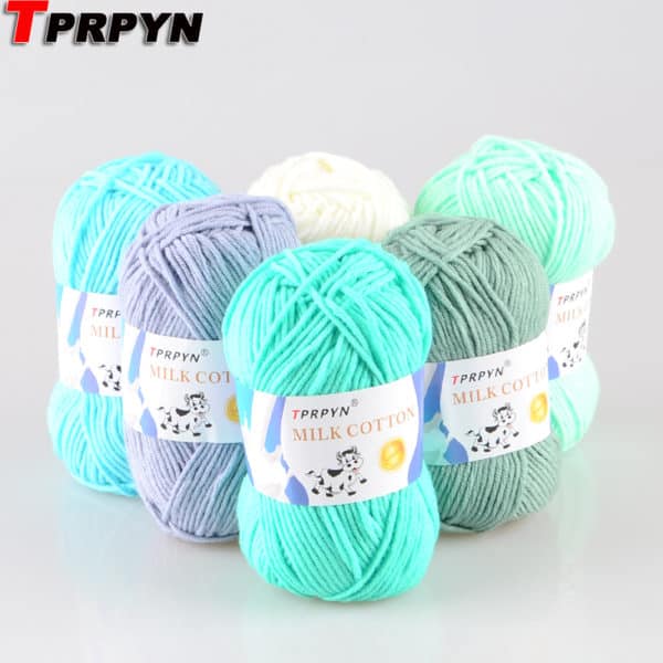TPRPYN 1Pc=50g Crochet Yarn Milk Cotton Knitting Yarn Soft Warm Baby Yarn for Hand Knitting Supplies