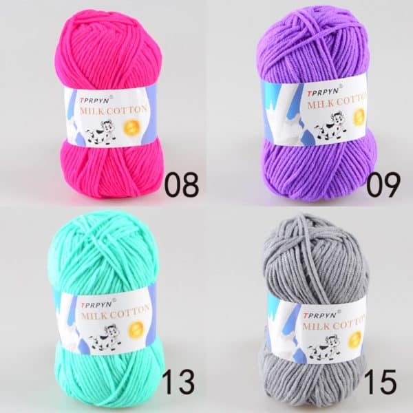 TPRPYN 1Pc=50g Crochet Yarn Milk Cotton Knitting Yarn Soft Warm Baby Yarn for Hand Knitting Supplies 3