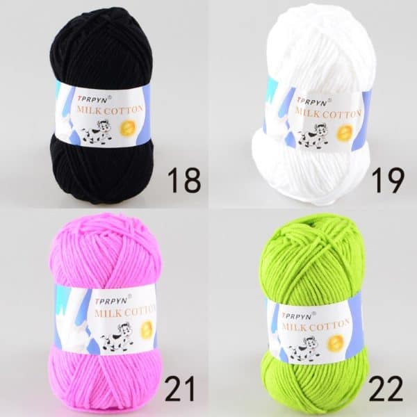 TPRPYN 1Pc=50g Crochet Yarn Milk Cotton Knitting Yarn Soft Warm Baby Yarn for Hand Knitting Supplies 4