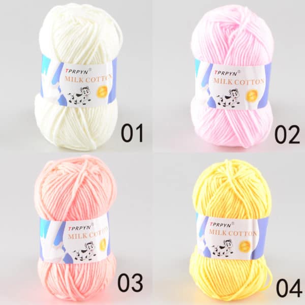 TPRPYN 1Pc=50g Crochet Yarn Milk Cotton Knitting Yarn Soft Warm Baby Yarn for Hand Knitting Supplies 2