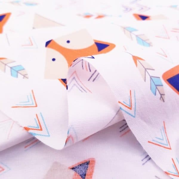Printed fox  Cotton twill fabric Kids Cotton cloth for DIY Sewing Quilting Fat Quarters Material For Baby&Child 2