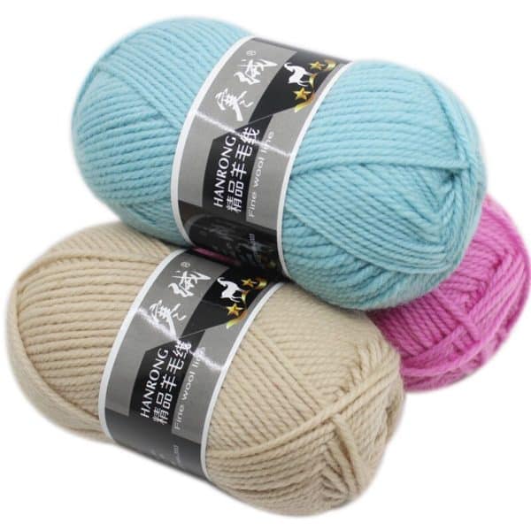 Top Quality 100g/ball 125 Meters Merino Wool Knitted Crochet Knitting Yarn Sweater Scarf Sweater Environmental Protection 2