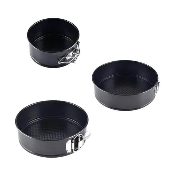Cake Pan 3 Pieces/Set 4 Inch 7 Inch 9 Inch Non-Stick Leakproof Round Cake Pan with Removable Bottom Cake Pan 1