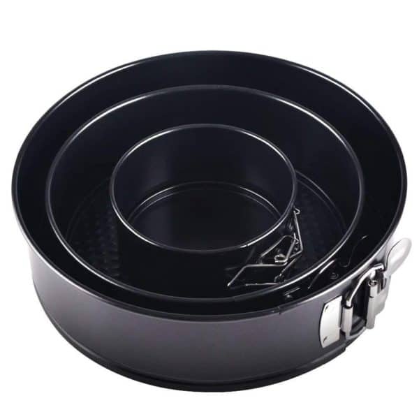 Cake Pan 3 Pieces/Set 4 Inch 7 Inch 9 Inch Non-Stick Leakproof Round Cake Pan with Removable Bottom Cake Pan 2