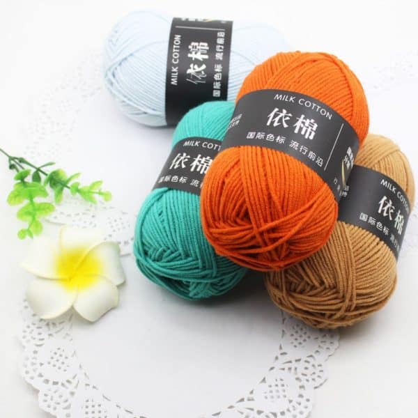 New upgrade 10 balls/lot 500g natural silk milk cotton yarn thick yarn for knitting baby wool crochet yarn weave thread,Z5467 1