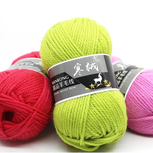 Top Quality 5pcs=500g 60color Merino Wool Knitted Crochet Knitting Yarn Sweater Scarf Sweater Environmental Protection 4