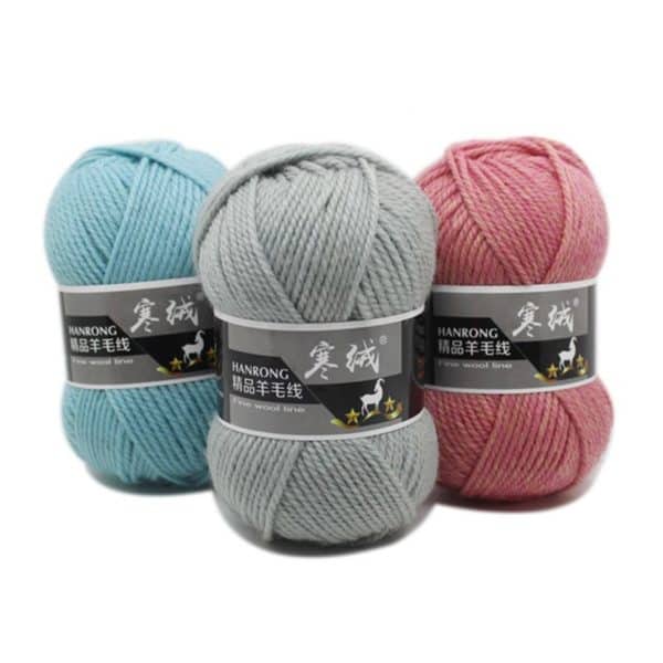 Top Quality 5pcs=500g 60color Merino Wool Knitted Crochet Knitting Yarn Sweater Scarf Sweater Environmental Protection 3