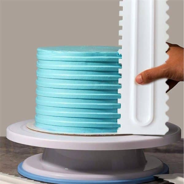 3PCS Comb Cake Scraper Food Grade Plastic Fondant Cake Pattern Styling Kit Cake Smoothing Decorative Baking Tools Spatulas Tool 2