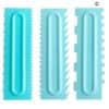 3PCS Comb Cake Scraper Food Grade Plastic Fondant Cake Pattern Styling Kit Cake Smoothing Decorative Baking Tools Spatulas Tool 6