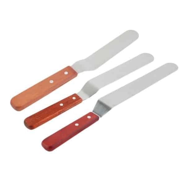 6/8/10 Inch Stainless Steel Butter Cake Cream Knife Spatula Wooden Handle Kitchen Smoother Spreader Fondant Pastry Cake Decor 6