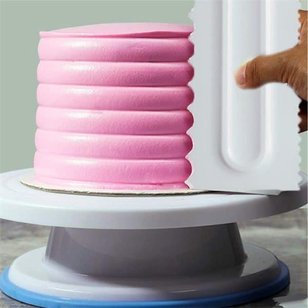 3PCS Comb Cake Scraper Food Grade Plastic Fondant Cake Pattern Styling Kit Cake Smoothing Decorative Baking Tools Spatulas Tool 1