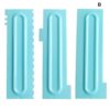 3PCS Comb Cake Scraper Food Grade Plastic Fondant Cake Pattern Styling Kit Cake Smoothing Decorative Baking Tools Spatulas Tool 5