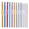 14pcs Knitting Hook Set Crochet Hooks Needle Set Aluminum Knitting Needles Tools Kit Handle Weaving Tools Sewing Accessories