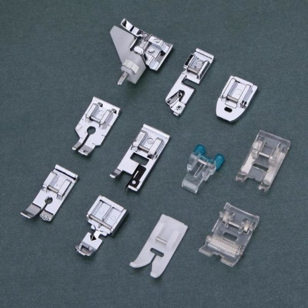 11PC Domestic Sewing Machine Presser Foot Feet For Brother Singer Janome DIY Domestic Home Sewing Accessories 1