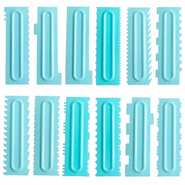 Dropship High Quality 3PCS Cake Decorating Comb Icing Smoother Cake Scraper Pastry 3 Design Textures Baking Tools for Cake Tool