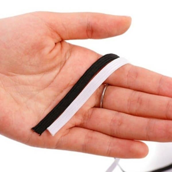 3/5/6/8/10/12mm 5 Yards/lot Hight Elastic Bands Spool Sewing Band Flat Elastic Cord White and Black Diy Handmade Accessories 4